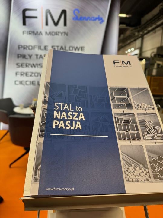 Materiały reklamowe Firmy Moryn przy ekspozycji produktów.